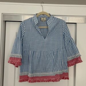3/4 striped cotton shirt